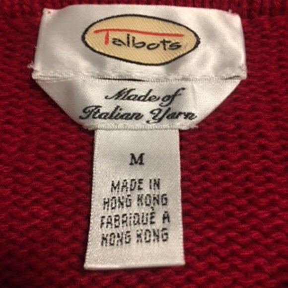 Vintage Talbots Sweater/Jacket with Toggle Buttons  Size M  Italian Yarn - Picture 7 of 10